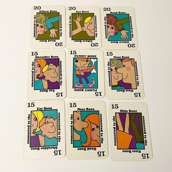 Vintage 1968 Funny Bones Card Game Parker Brothers Missing Instructions - Picture 13 of 16